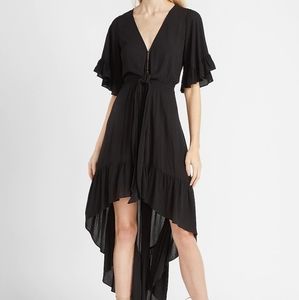 Express Flutter sleeve high low maxi